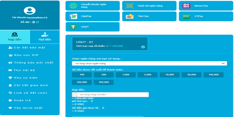 Lưu ý khi nạp tiền Hi88 lần đầu